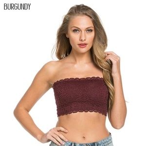New Wishlist Maroon / Burgundy Lace Bandeau